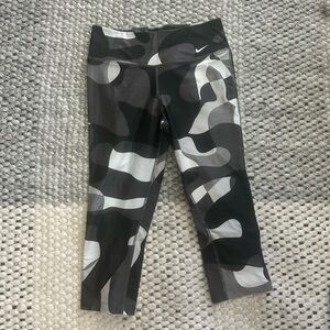 Nike Black and Gray Camo Leggings